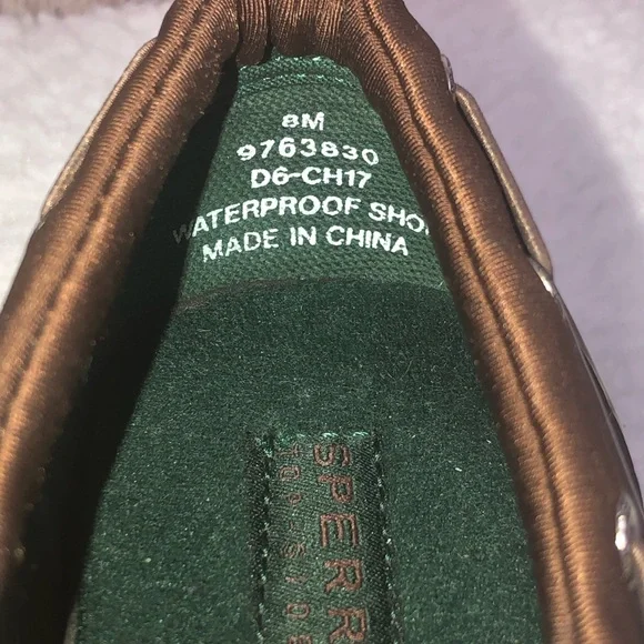 Sperry Top-Sider Waterproof Rain Loafers Chocolate Brown Slip-On Shoes 8M - Picture 6 of 7